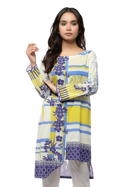 Edenrobe - Pret 1Pc Printed Cream Shirt - ELTKA19-66800