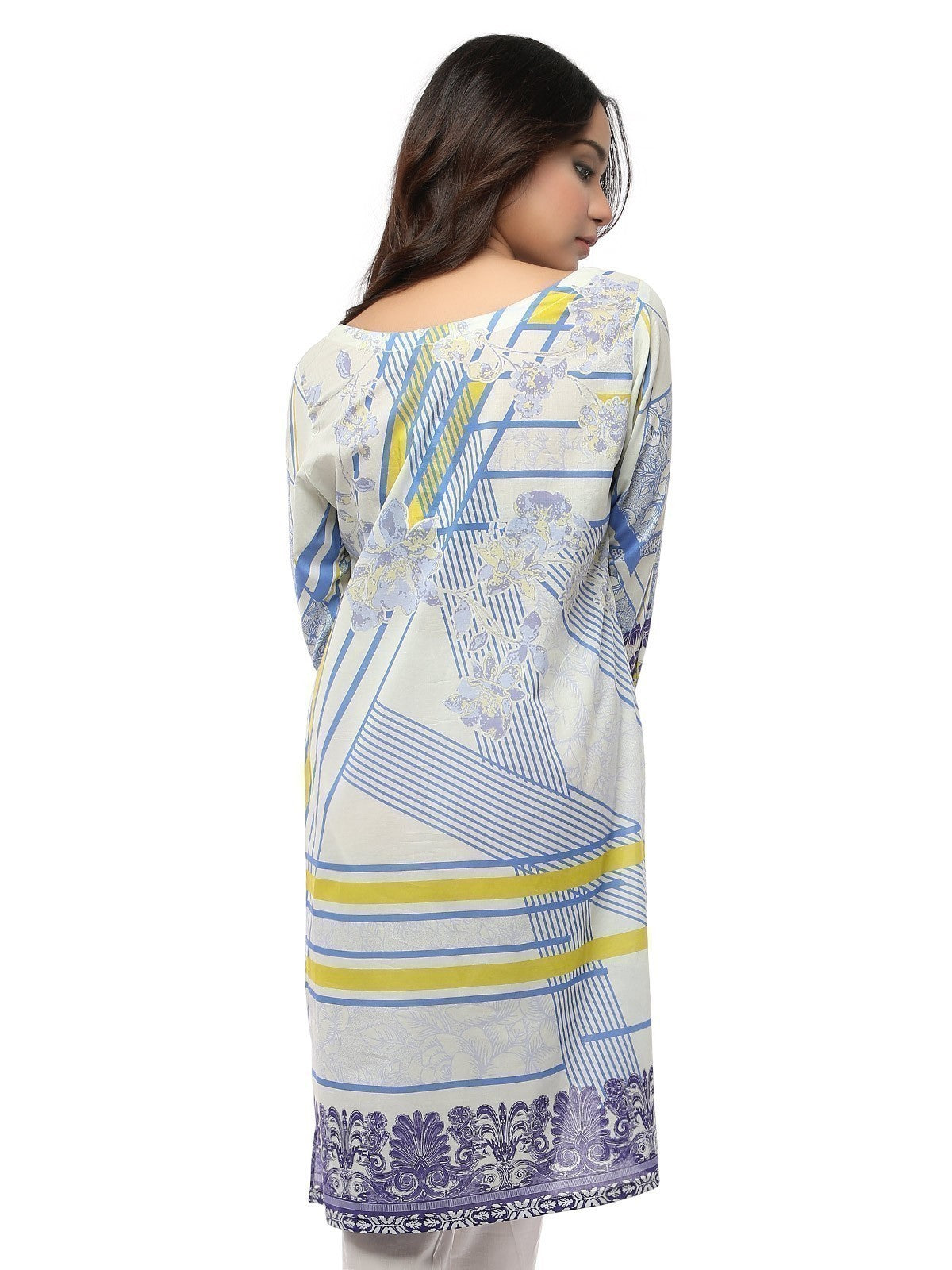 Edenrobe - Pret 1Pc Printed Cream Shirt - ELTKA19-66800