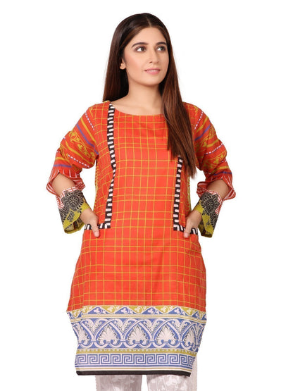 Edenrobe - Pret 1Pc Printed Rust Shirt - ELTKA19-66803