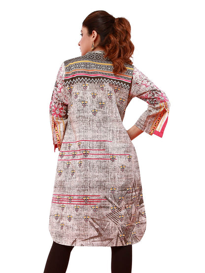 Edenrobe - Pret 1Pc Printed Khaddar Shirt - ELTKA19-67126