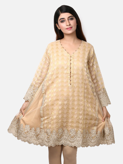 Edenrobe - Pret 1Pc Embroidered Jacquard Shirt - ELTKE19-66572