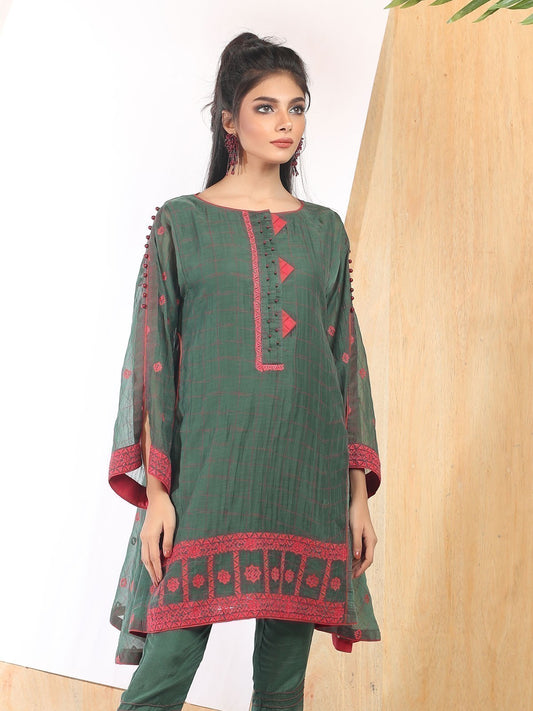 Edenrobe - Pret 2Pc Embroidered Viscose Shirt Trouser - ELTKE19-66676 (2-PCS)