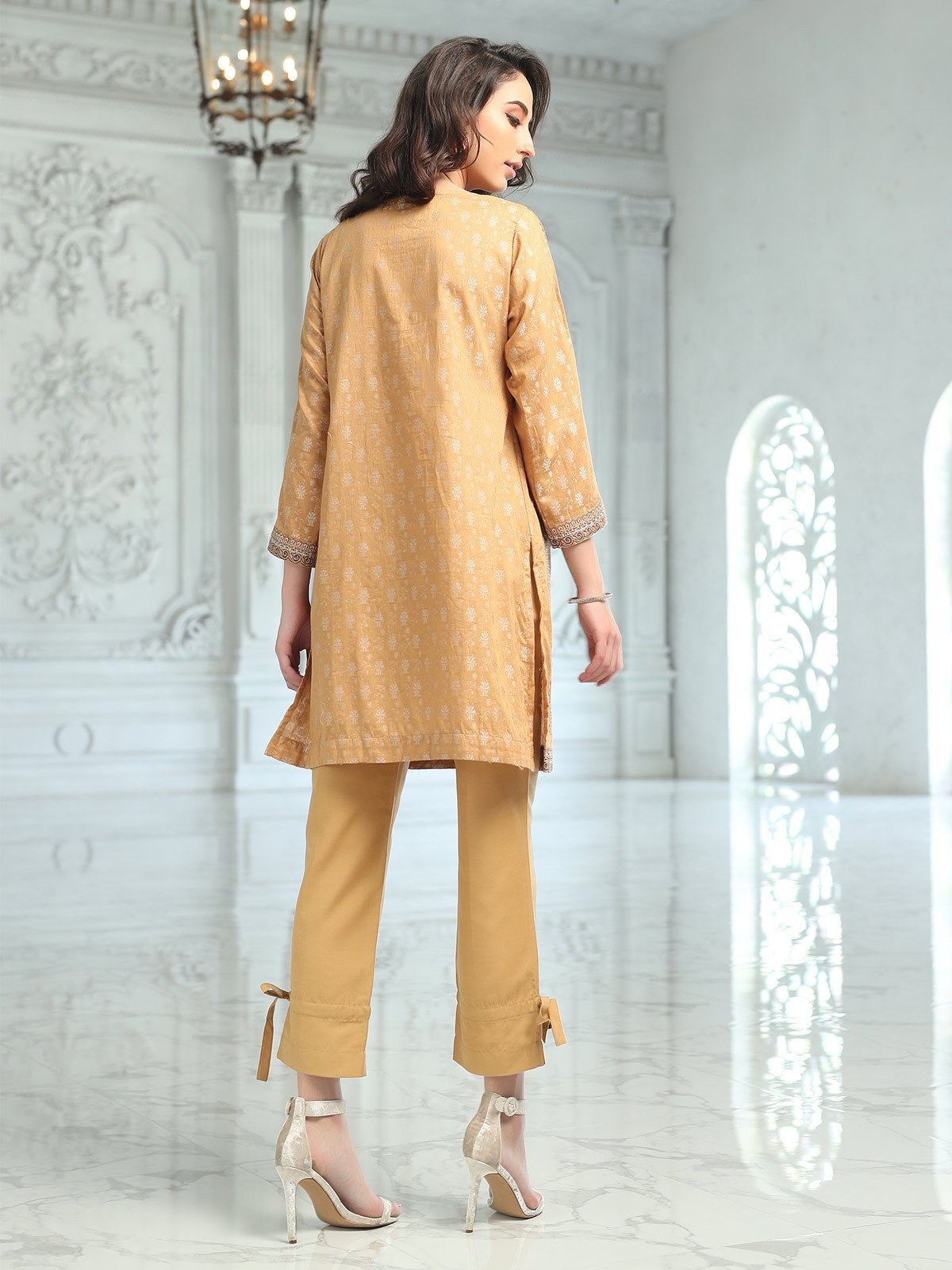 Edenrobe - Pret 2Pc Embroidered Jacquard Shirt Trouser - ELTKE19-66719 (2-PCS)