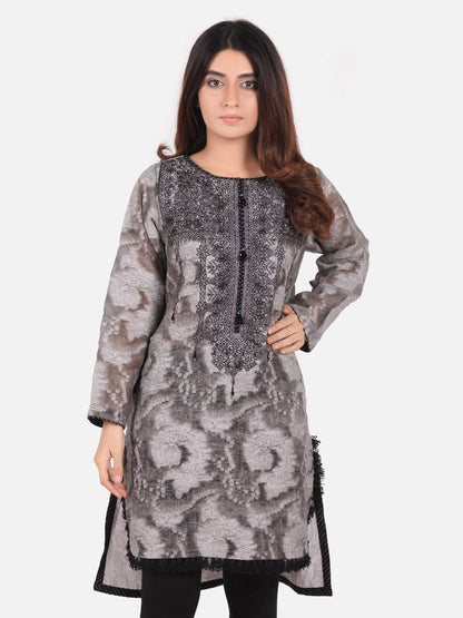 Edenrobe - Pret 1Pc Embroidered Jacquard Shirt - ELTKE19-66723
