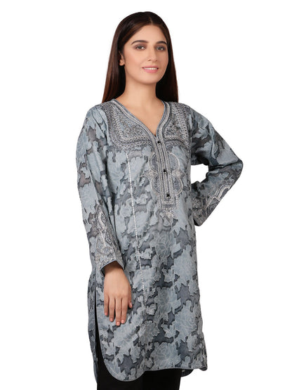 Edenrobe - Pret 1Pc Embroidered Jacquard Shirt - ELTKE19-66724