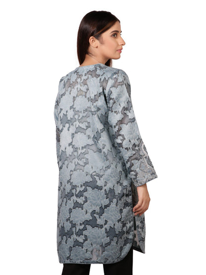 Edenrobe - Pret 1Pc Embroidered Jacquard Shirt - ELTKE19-66724