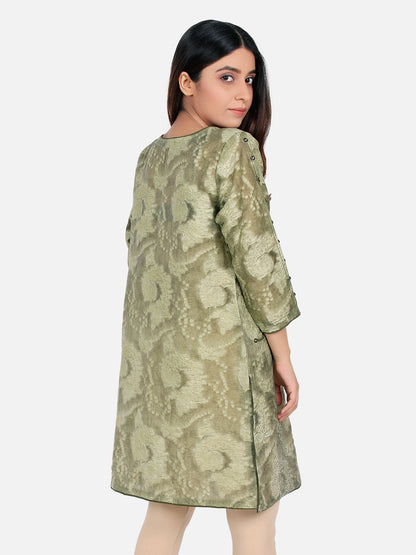 Edenrobe - Pret 1Pc Embroidered Jacquard Shirt - ELTKE19-66732
