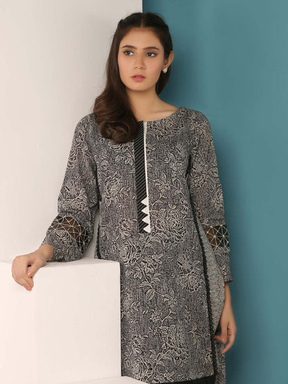 Edenrobe - Pret 1Pc Embroidered Black Shirt - ELTKE19-66799