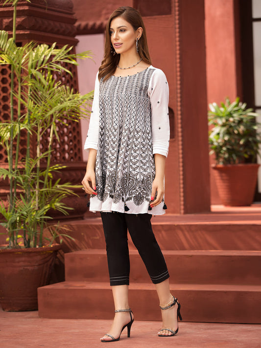 Edenrobe - Pret 2Pc Embroidered Cambric Shirt Trouser - ELTKE19-66823 (2-PCS)