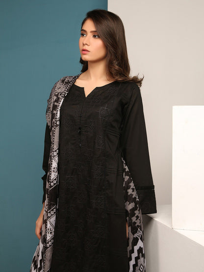 Edenrobe - Pret 2Pc Embroidered Cotton Shirt Dupatta - ELTKE19-66877 (2PC-D)