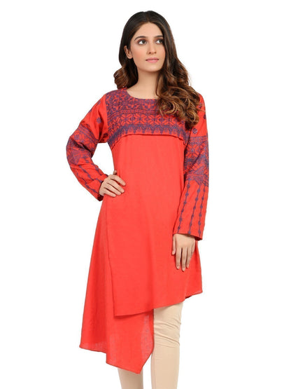 Edenrobe - Pret 1Pc Embroidered Jacquard Shirt - ELTKE19-66926