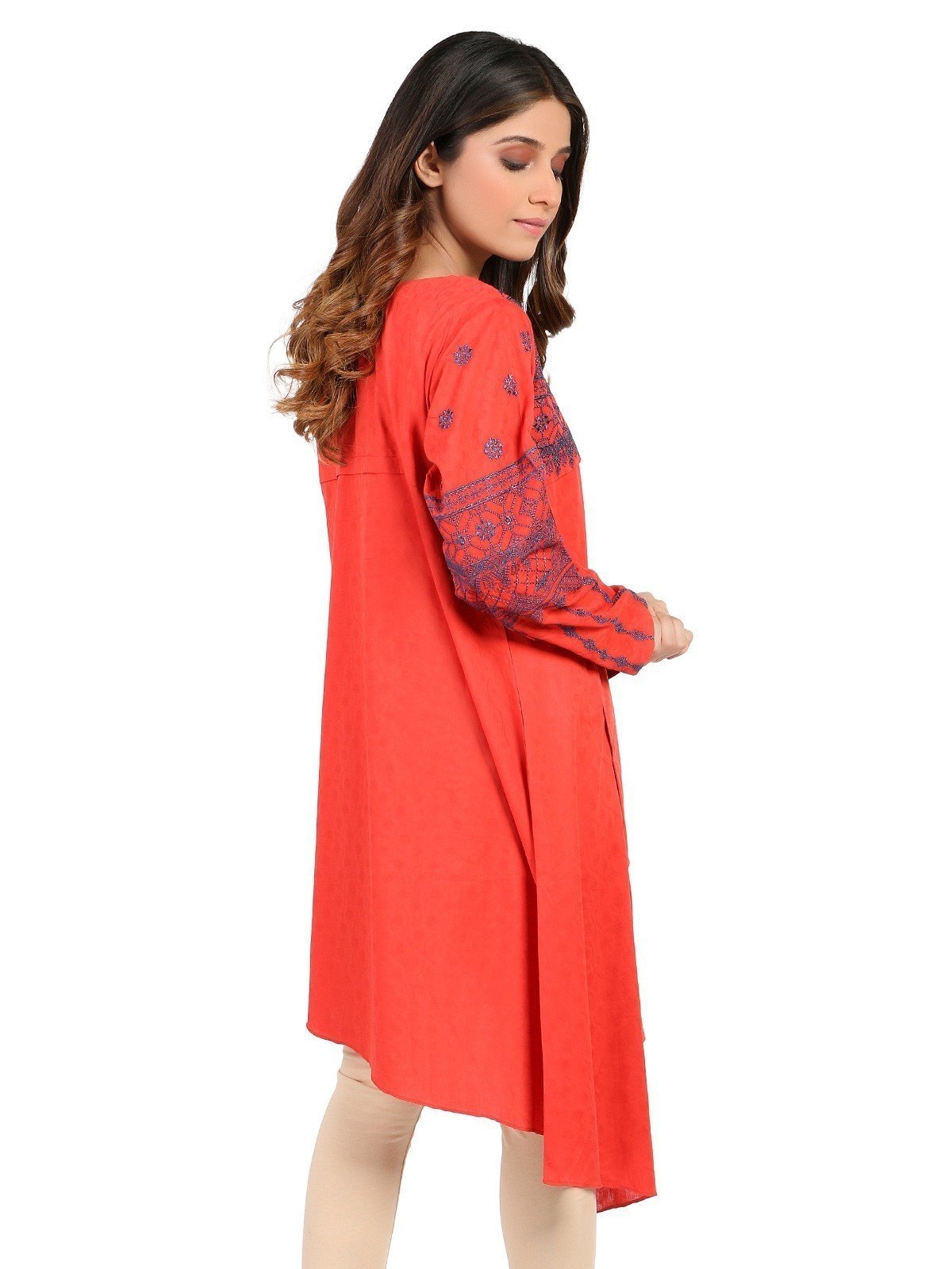 Edenrobe - Pret 1Pc Embroidered Jacquard Shirt - ELTKE19-66926
