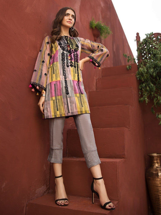 Edenrobe - Pret 1Pc Embroidered Multi Shirt - ELTKE19-66927