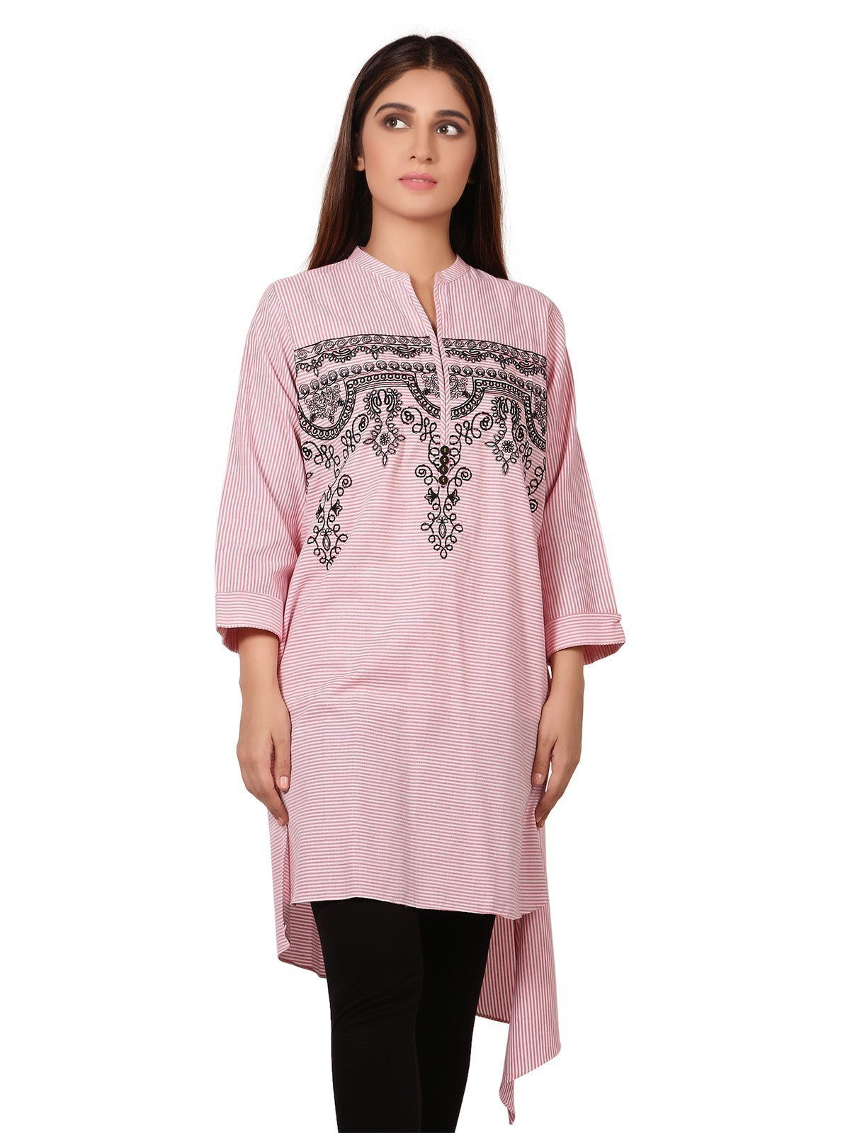 Edenrobe - Pret 1Pc Embroidered Cotton Shirt - ELTKE19-66971