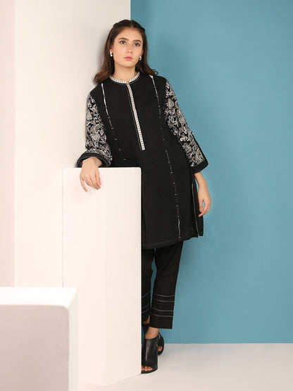 Edenrobe - Pret 1Pc Embroidered Jacquard Shirt - ELTKE19-66985