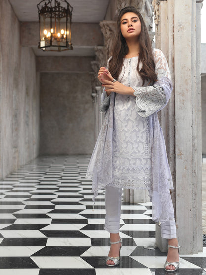 Edenrobe - Pret 2Pc Embroidered Silk Shirt Dupatta - ELTKE19-66991 (2-PCS)