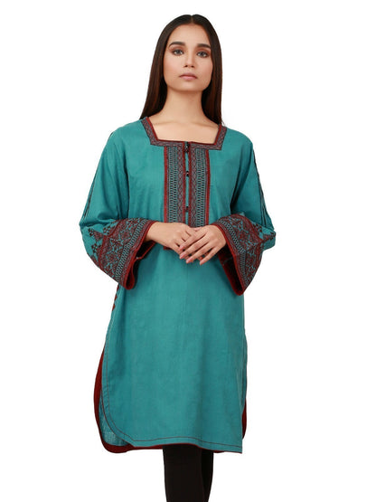Edenrobe - Pret 1Pc Embroidered Jacquard Shirt - ELTKE19-67001