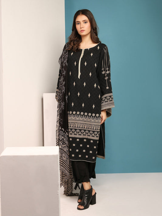 Edenrobe - Pret 2Pc Embroidered Jacquard Shirt Dupatta - ELTKE19-67015 (2PC-D)