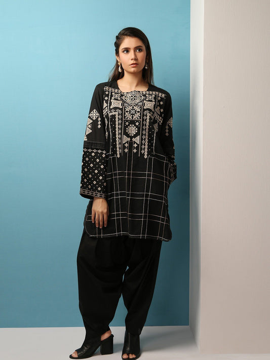 Edenrobe - Pret 2Pc Embroidered Cambric Shirt Trouser - ELTKE19-67018 (2-PCS)
