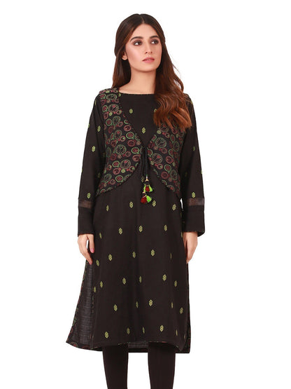 Edenrobe - Pret 1Pc Embroidered Viscose Shirt - ELTKE19-67021