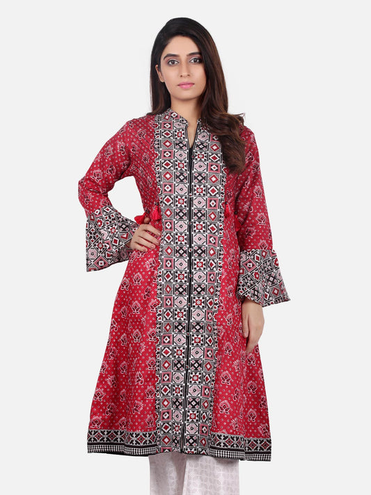 Edenrobe - Pret 1Pc Printed Cambric Shirt - ELTKP19-66406