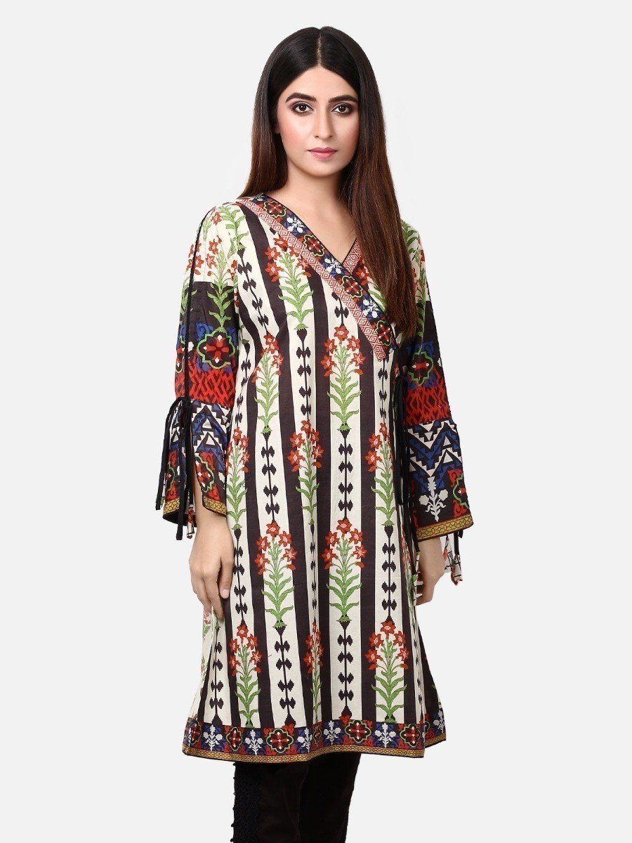 Edenrobe - Pret 1Pc Printed Beige Shirt - ELTKP19-66419