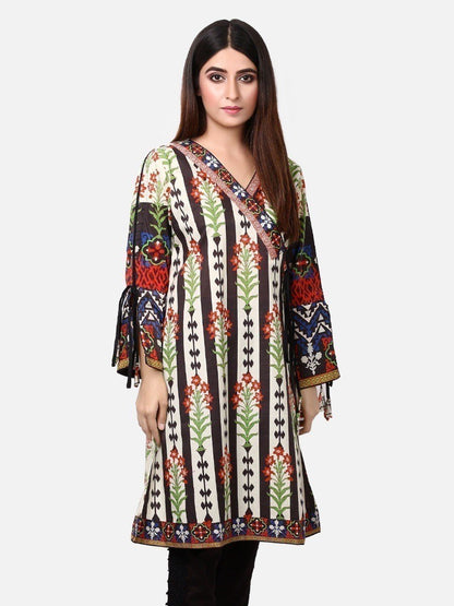 Edenrobe - Pret 1Pc Printed Beige Shirt - ELTKP19-66419