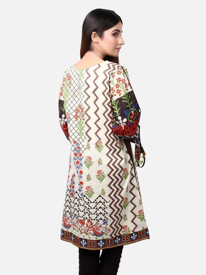 Edenrobe - Pret 1Pc Printed Beige Shirt - ELTKP19-66419