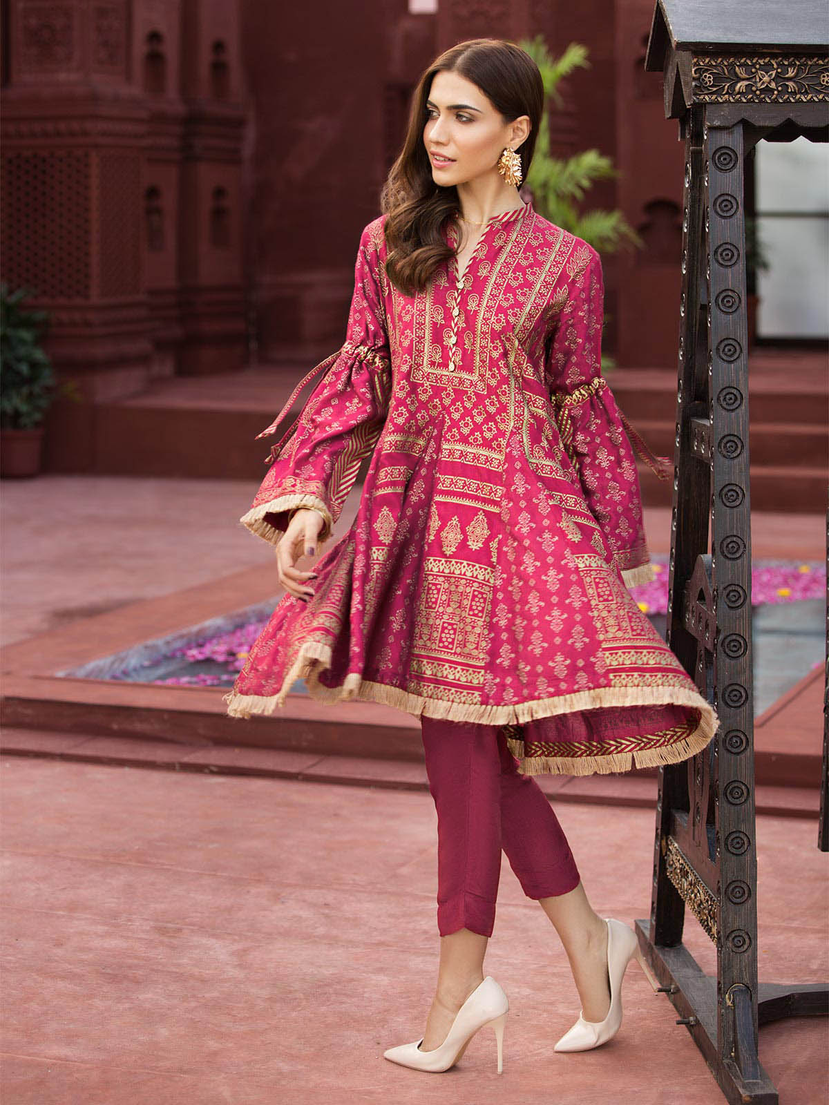 Edenrobe - Pret 1Pc Printed Jacquard Shirt - ELTKP19-66453
