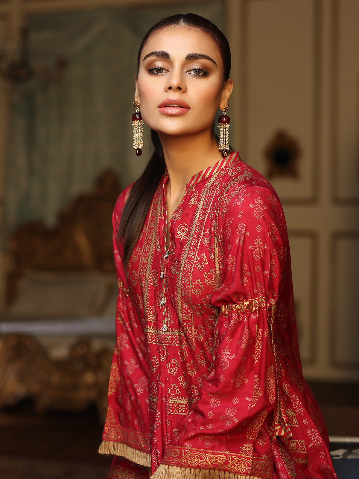 Edenrobe - Pret 1Pc Printed Jacquard Shirt - ELTKP19-66453