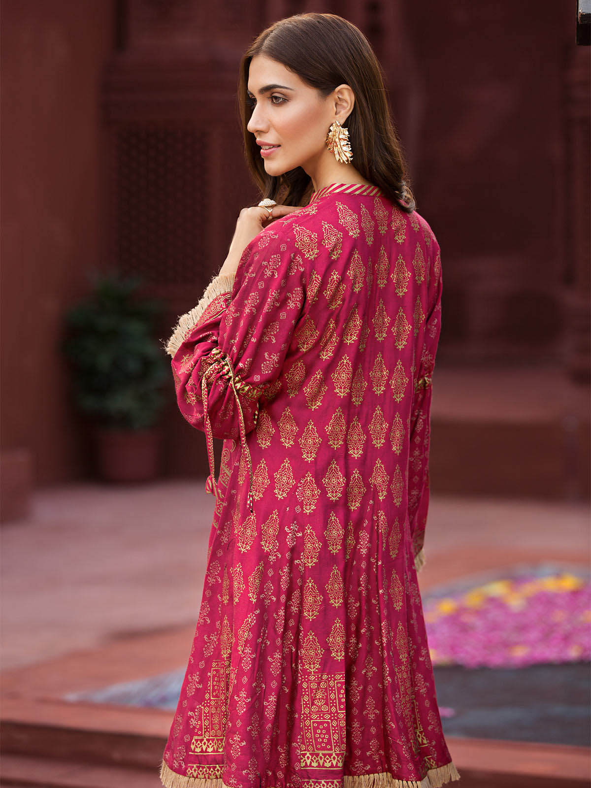 Edenrobe - Pret 1Pc Printed Jacquard Shirt - ELTKP19-66453