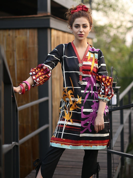 Edenrobe - Pret 1Pc Printed Cambric Shirt - ELTKP19-66595