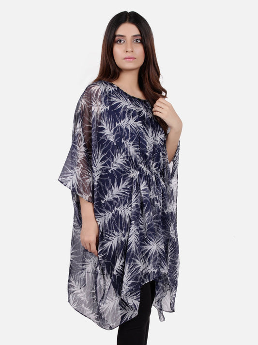 Edenrobe - Pret 1Pc Printed Blue Shirt - ELTKP19-66630