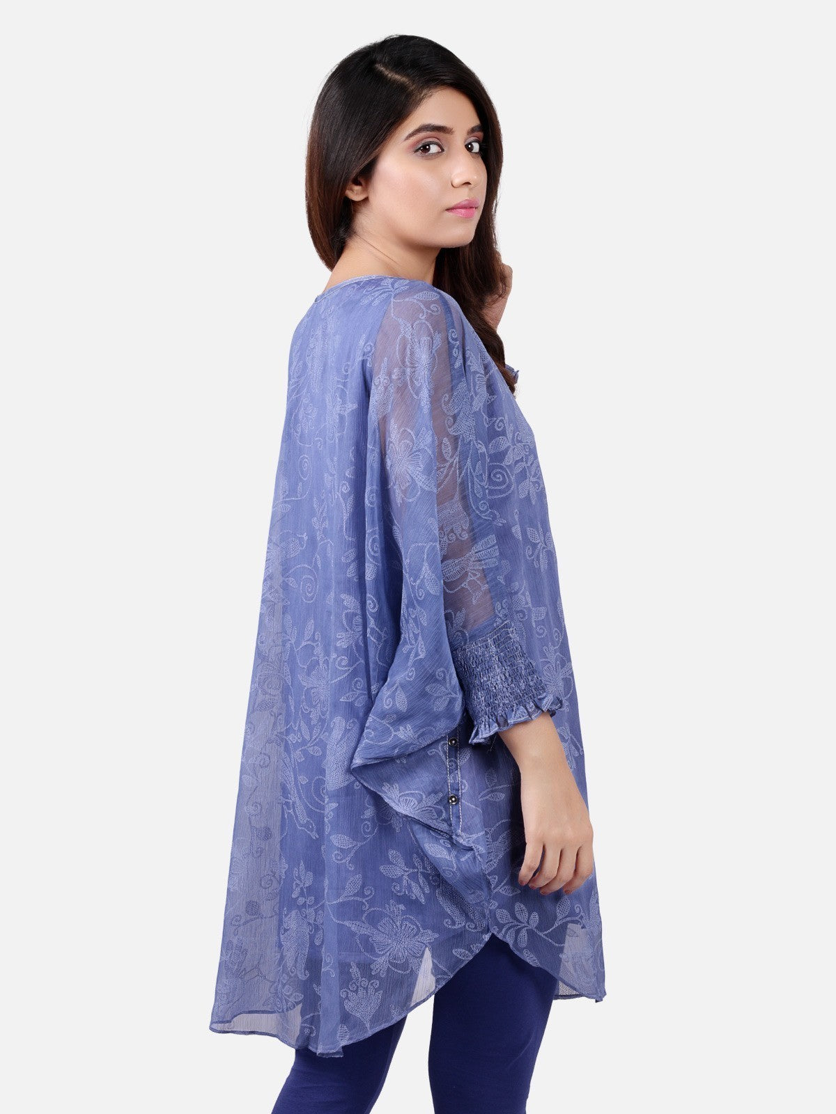 Edenrobe - Pret 1Pc Printed Chiffon Shirt - ELTKP19-66651