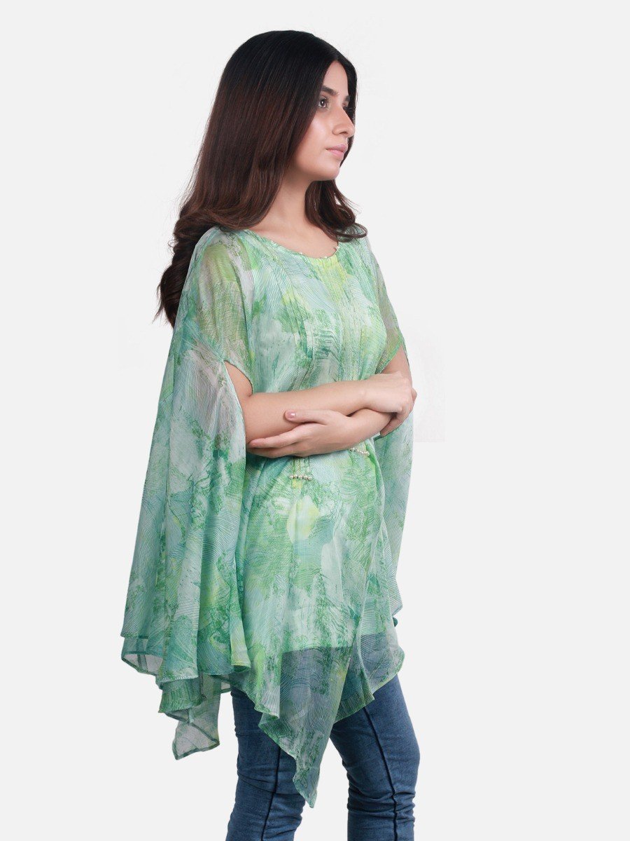 Edenrobe - Pret 1Pc Printed Green Shirt - ELTKP19-66662