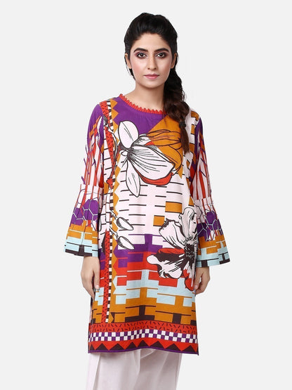 Edenrobe - Pret 1Pc Printed Lawn Shirt - ELTKP19-66679