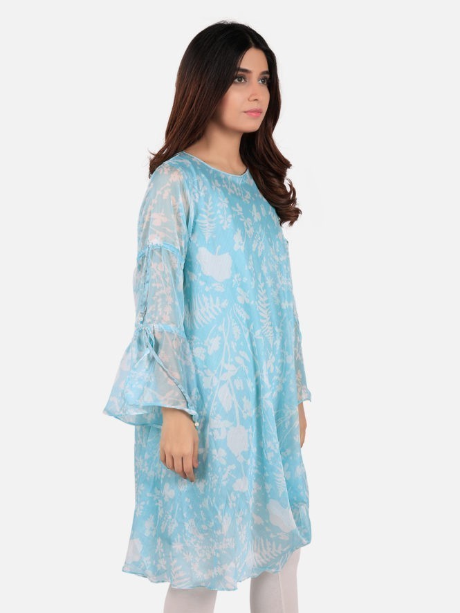 Edenrobe - Pret 1Pc Printed Aqua Shirt - ELTKP19-66690