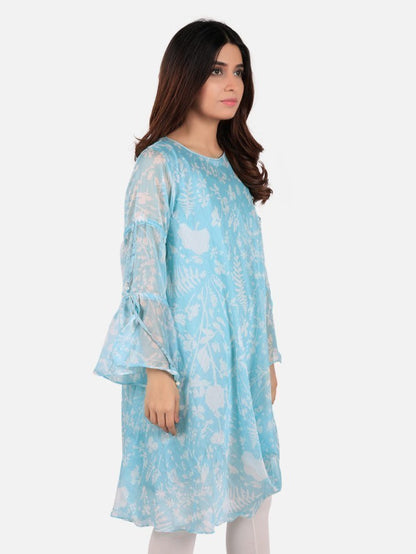 Edenrobe - Pret 1Pc Printed Aqua Shirt - ELTKP19-66690