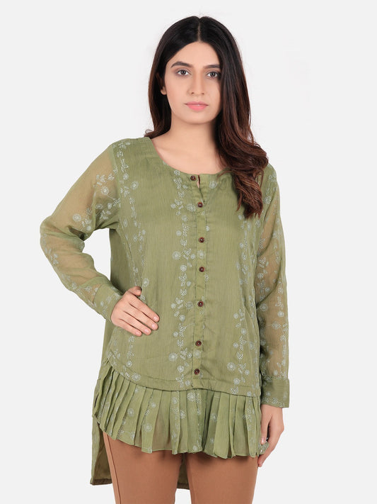Edenrobe - Pret 1Pc Printed Rayon Shirt - ELTKP19-66722