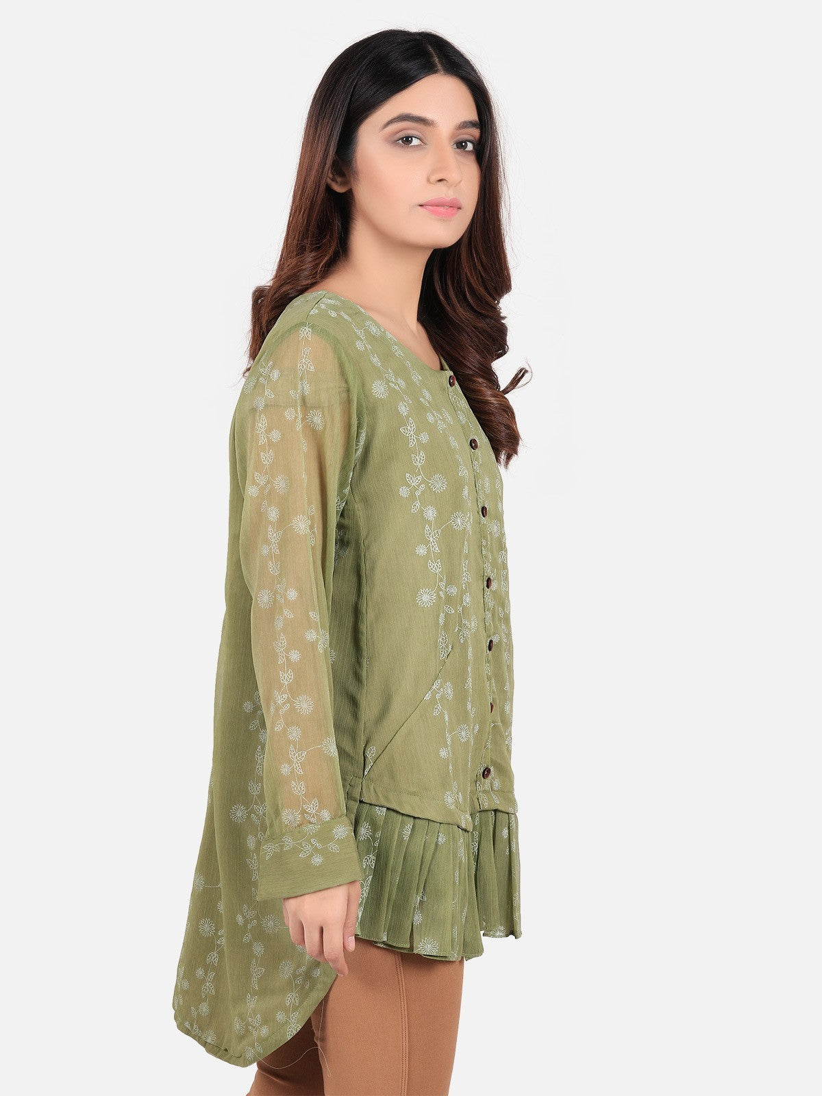Edenrobe - Pret 1Pc Printed Rayon Shirt - ELTKP19-66722