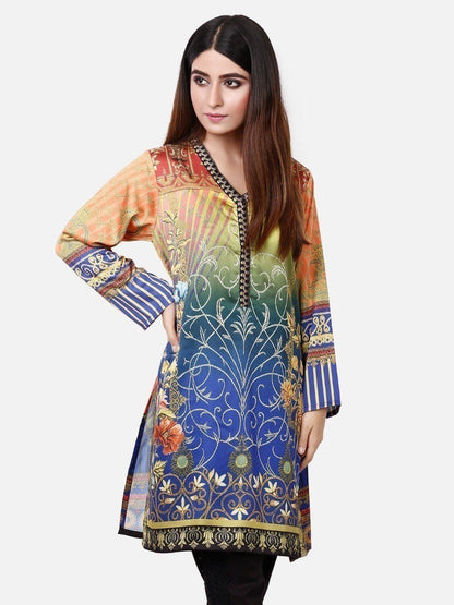 Edenrobe - Pret 1Pc Printed Multi Shirt - ELTKP19-66821