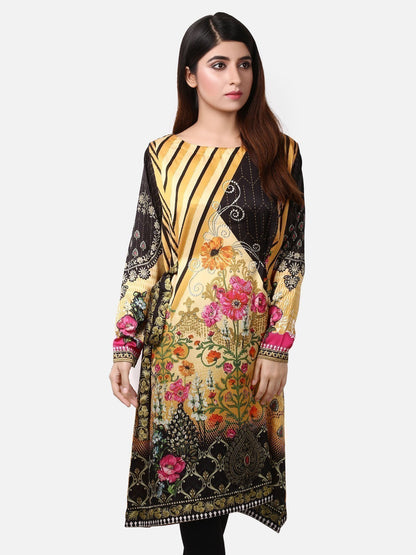 Edenrobe - Pret 1Pc Printed Silk Shirt - ELTKP19-66822