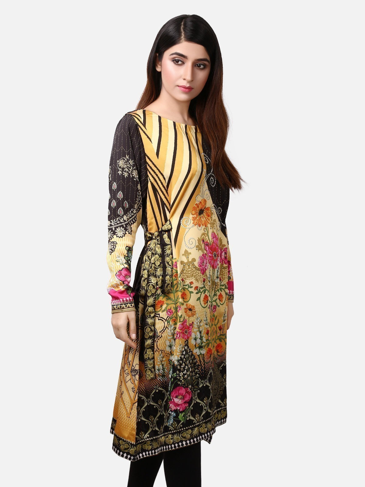 Edenrobe - Pret 1Pc Printed Silk Shirt - ELTKP19-66822