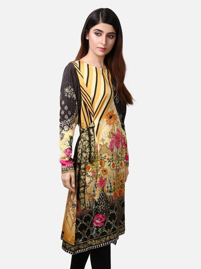 Edenrobe - Pret 1Pc Printed Silk Shirt - ELTKP19-66822