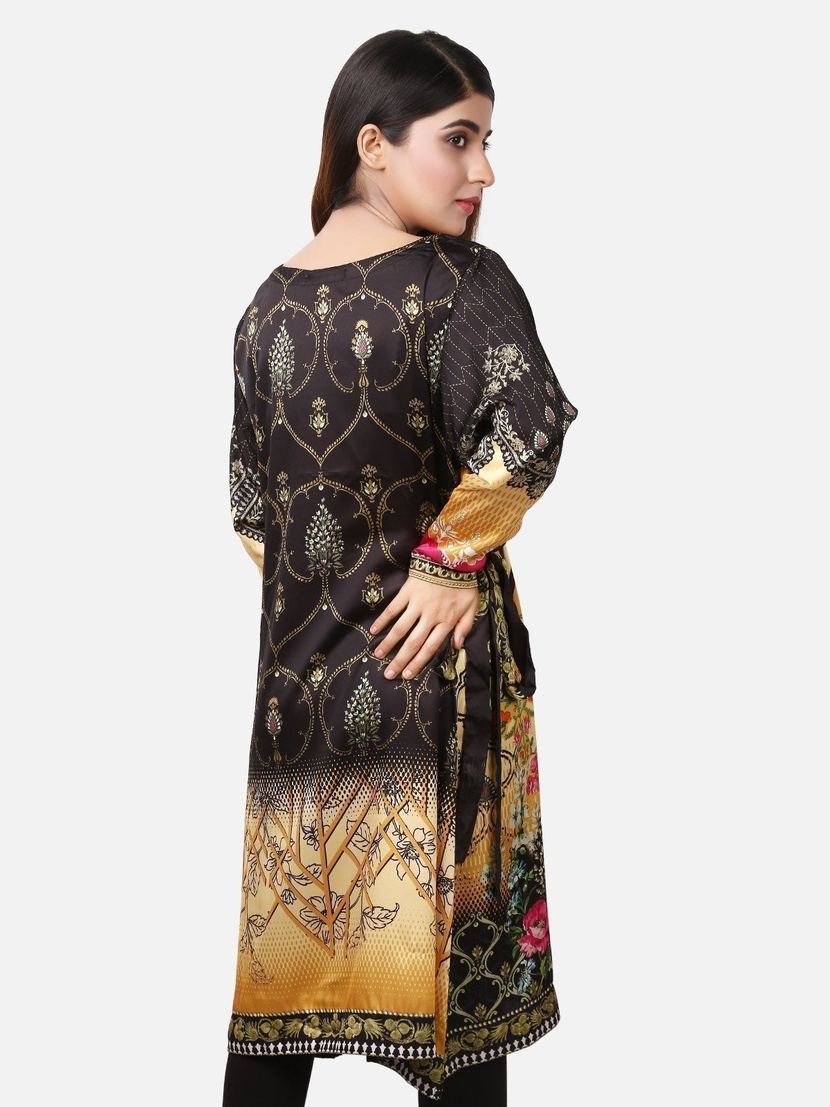 Edenrobe - Pret 1Pc Printed Silk Shirt - ELTKP19-66822