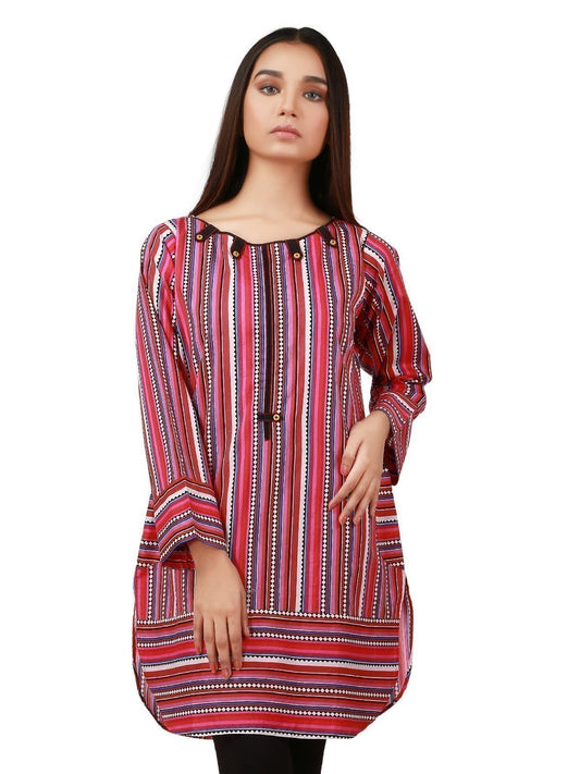 Edenrobe - Pret 1Pc Printed Pink Shirt - ELTKP19-66905