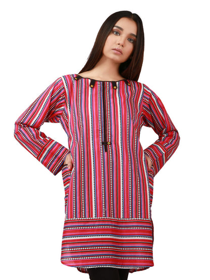 Edenrobe - Pret 1Pc Printed Pink Shirt - ELTKP19-66905