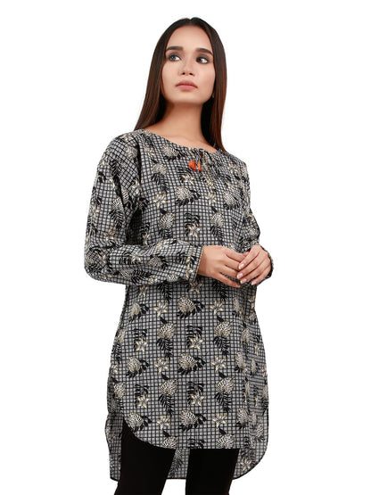 Edenrobe - Pret 1Pc Printed Black Shirt - ELTKP19-66913