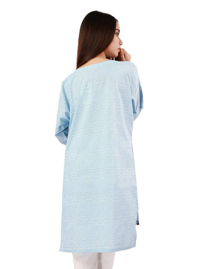 Edenrobe - Pret 1Pc Printed Blue Shirt - ELTKP19-66933