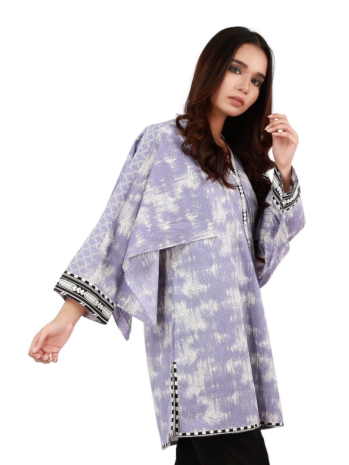 Edenrobe - Pret 1Pc Printed Lavender Shirt - ELTKP19-66939